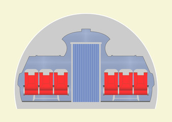 Aircraft cabin with passenger seats