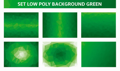 set green background low poly