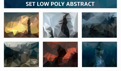 set low poly abstract background