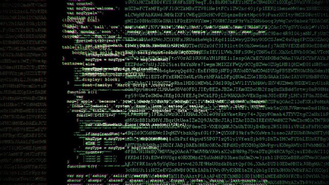 Camera move through pieces of software source code