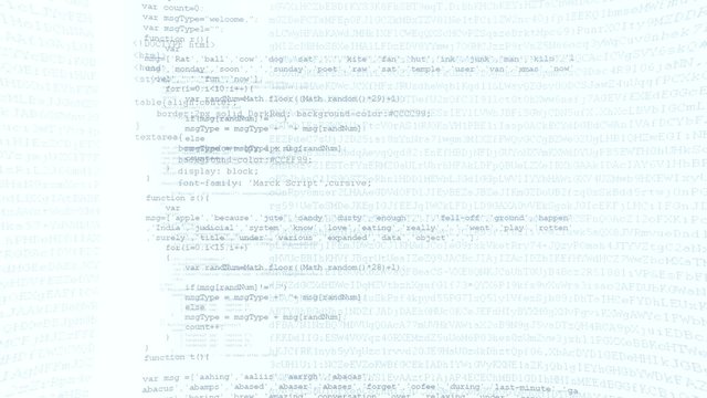 Camera move through pieces of software source code