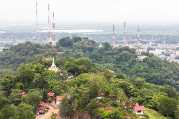 High telecommunications tower
