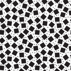 Seamless pattern with black squares