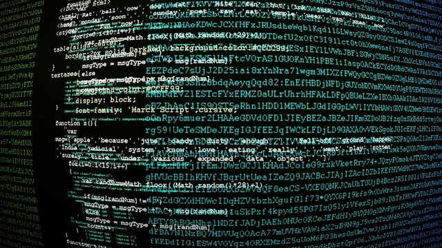 Camera move through pieces of software source code