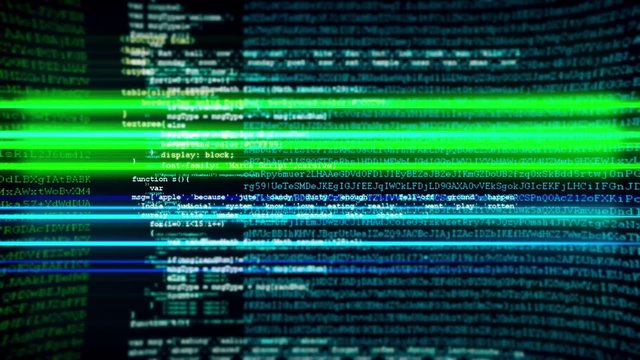 Camera move through pieces of software source code