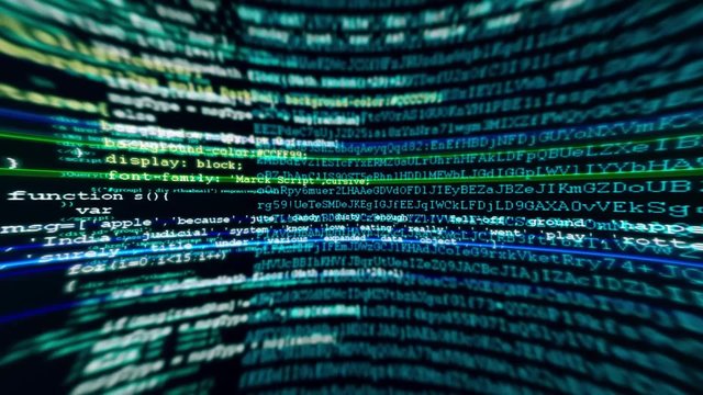 Camera move through pieces of software source code