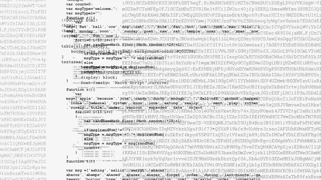 Camera move through pieces of software source code