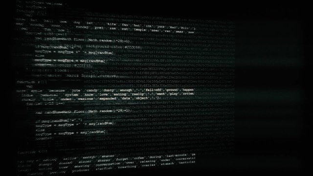 Camera move through pieces of software source code