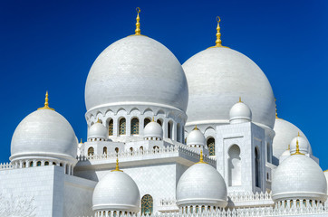 Sheikh Zayed Mosque in Abu Dhabi - considered to be the key for worship in the United Arab Emirates