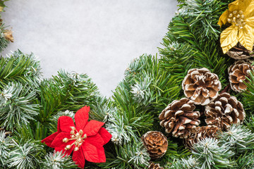 Fototapeta na wymiar Christmas wreath
