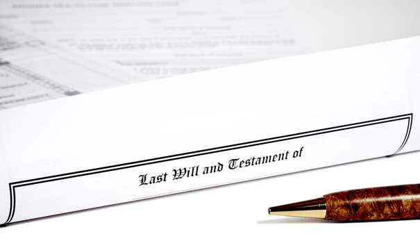 Last Will and Testament wih a Pen