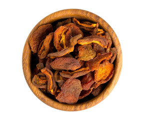 dried apricots isolated on white