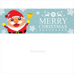Christmas Card template Santa Claus