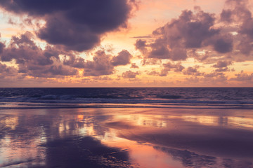Beautiful orange sun rise