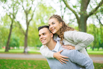 A couple walking in the Hyde Park, London