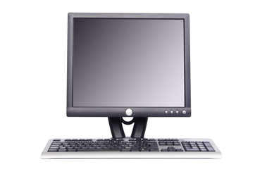 Fototapeta premium Desktop computer isolated on white