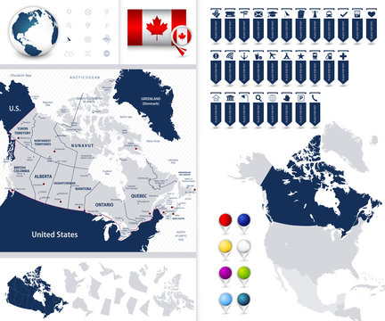 Canada Map and it's states