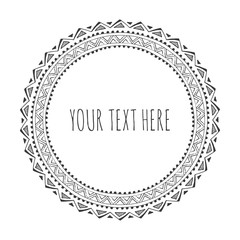hand drawn round frame, circle ornament
