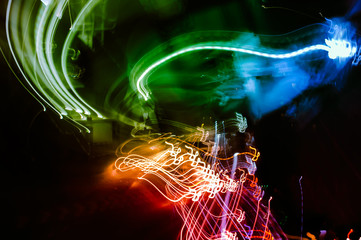 abstract motion lights background.