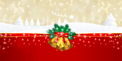 クリスマス　サンタ　リボン