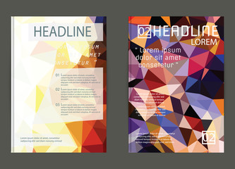 Flyer, Brochure Design Templates. Geometric Triangular Abstract