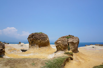 geography features in Yehliu Geopark