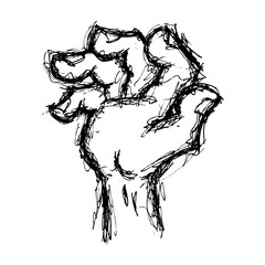 Obraz premium grunge gesturing hand