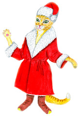Cat Santa Claus