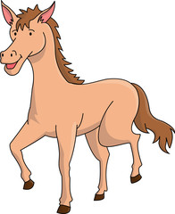 Horse cartoon illustration