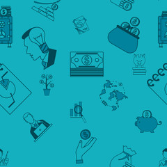 Business and Finance Seamless Pattern