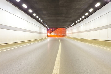 City tunnel road viaduct of night scene