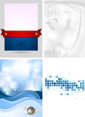 Christmas set design with snowflakes