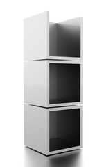 Abstract cubes background rendered