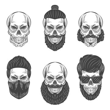 Dotwork skulls