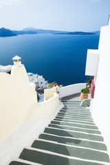 White architecture on Santorini island, Greece