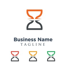 Time Clock vector logo icon