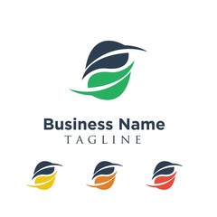 Leaf vector logo icon