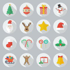Christmas Flat Icon Set