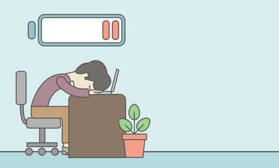 Tired employee.