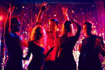 Dancing clubbers