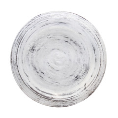 wooden plate isolated on white background