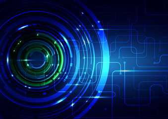 Abstract Technology Blue Background