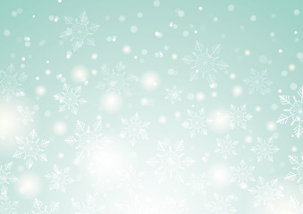 Abstract Christmas Background with Snowflakes