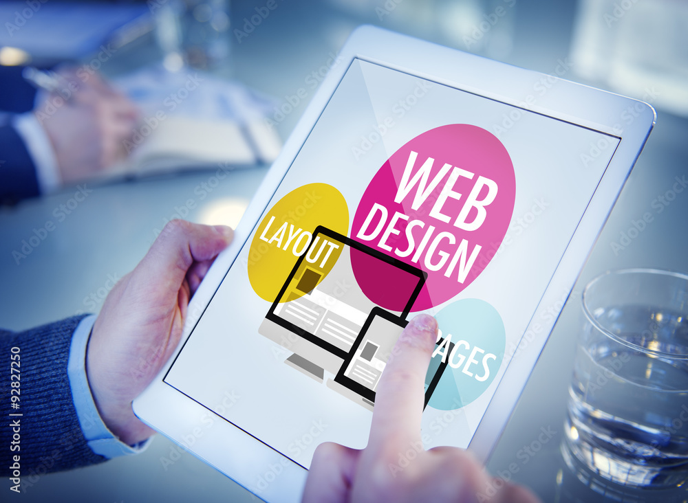 Poster web design content creative website responsive concept