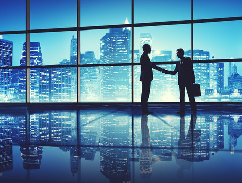 Businessmen Deal Business Handshake Greeting Concept