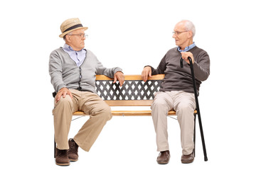 Two senior men arguing with each other