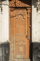 Closed ancient door