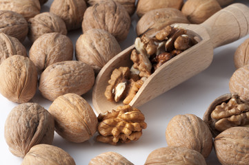 walnuts in the foreground for diet
