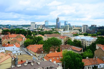 Obraz premium Wilno widok z dzwonnicy katedralnej w miejscu katedry