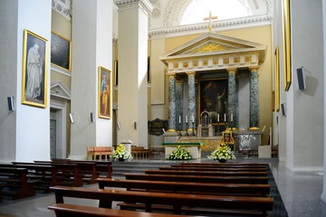 Vilnius cathedral interior view